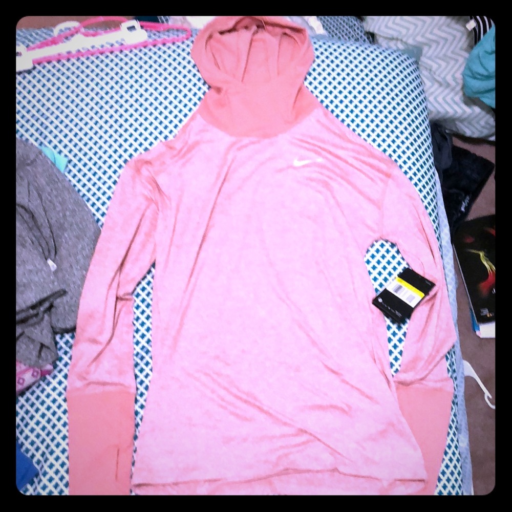 light pink, long sleeve, size small hoodie